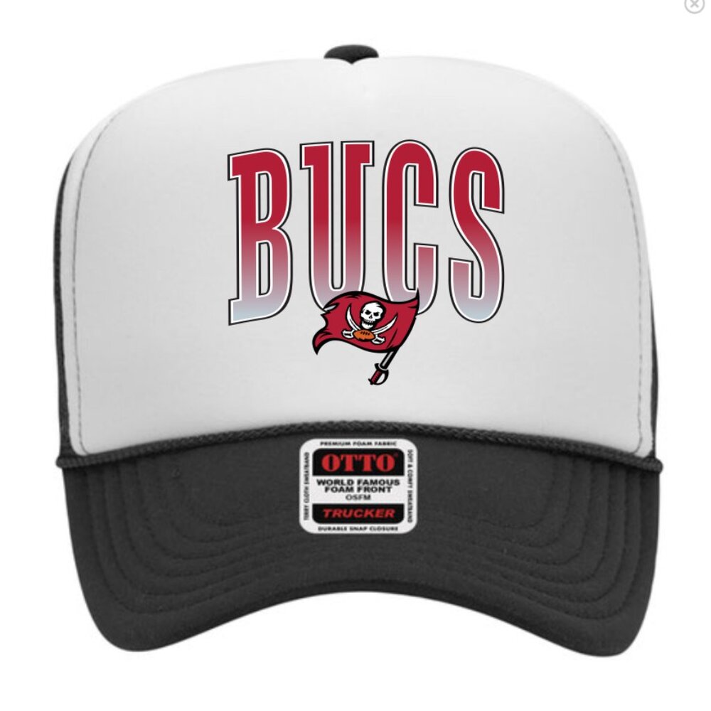 NEW - Adult Black Tampa Bay Buccaneers Trucker Hat - Bucs Hat